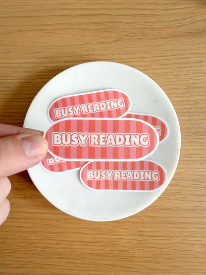 Busy Reading Sticker