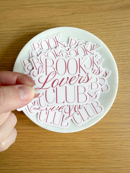 Book Lovers Club Sticker