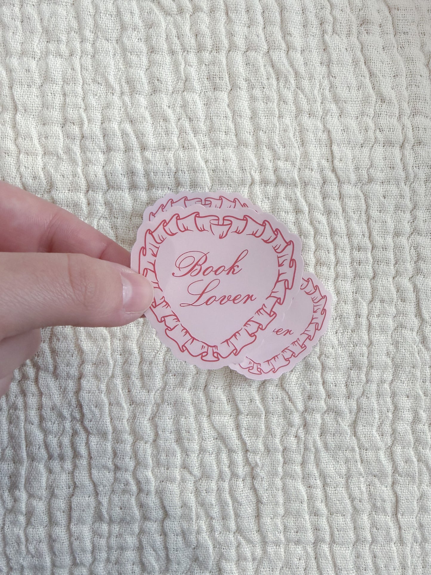 Book Lover Doily Sticker