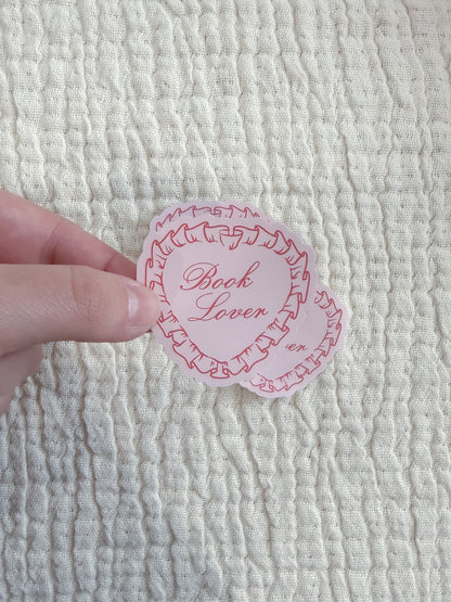 Book Lover Doily Sticker