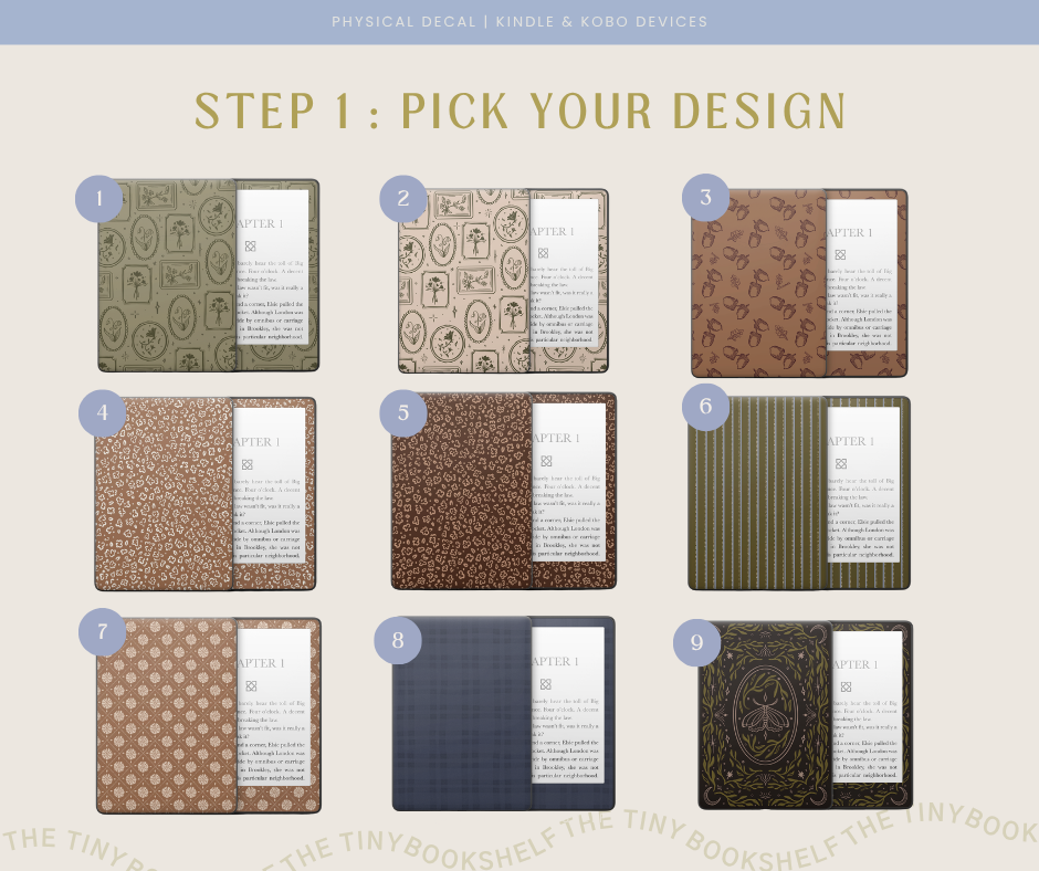 Physical Kindle & Kobo Decals | Autumn Keepsakes Collection