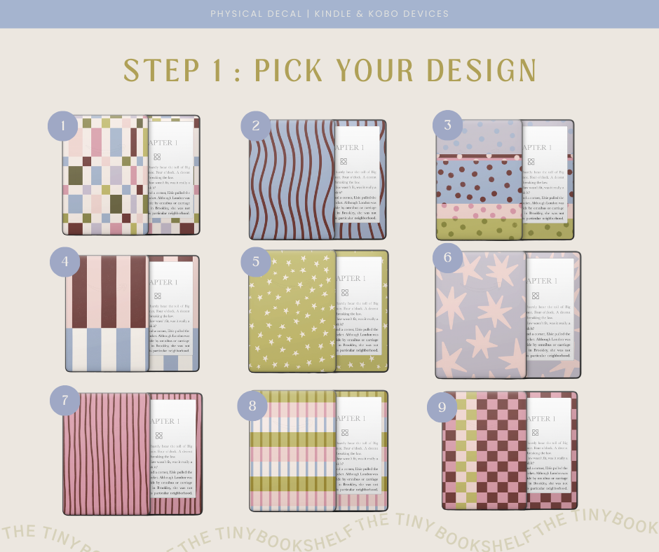 Physical Kindle & Kobo Decals | Whimsical Spring Collection